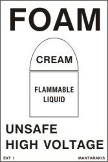Picture of Foam - Cream - Flammable Liquid 15x10
