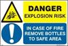 Picture of DANGER EXPLOSION RISK - IN CASE OF FIRE REMOVE BOTTLE 20x30