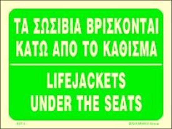 Picture of LIFEJACKETS UNDER THE SEATS 15X20