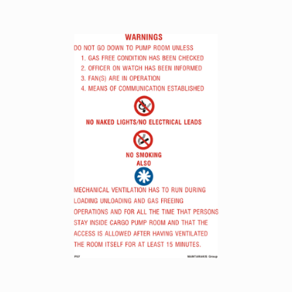 Picture of Warning Tables 30x21