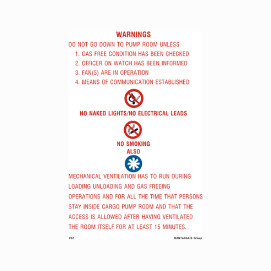 Picture of Warning Tables 30x21