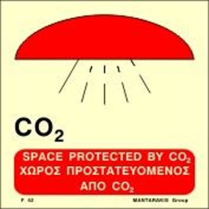 Εικόνα της SPACE PROTECTED BY CO2 SIGN 15x15