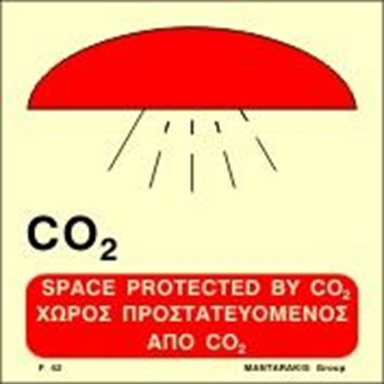 Εικόνα από SPACE PROTECTED BY CO2 SIGN 15x15