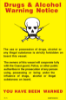 Picture of Drugs & Alcohol Warninhg Notice 30x20