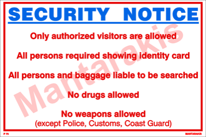 Picture of Security Notice 30x20