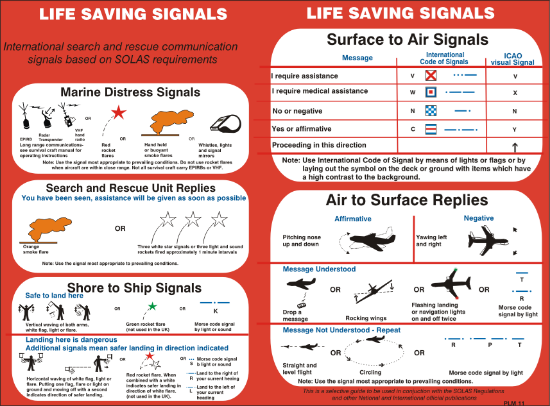 Εικόνα της Life Saving Signals Poster 30x20
