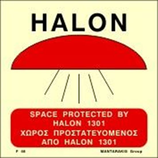 Εικόνα από SPACE PROTECTED BY HALON  1301 SIGN 15x15