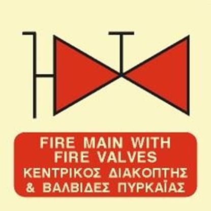 Εικόνα της FIRE MAIN WITH FIRE VALVES SIGN (ISO)    15x15