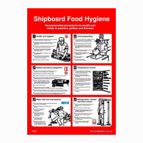 Εικόνα της Shipboard Food Hygiene Poster 50x35