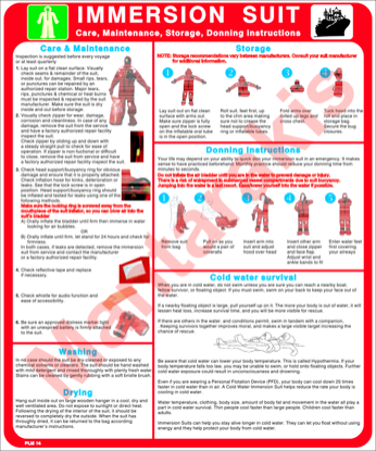 Εικόνα της Immersion Suit Care, Maintenase, Storage, Donning Instructions 50x35