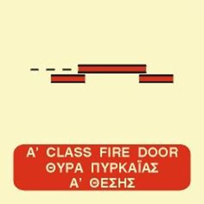 Εικόνα της A CLASS SLIDING FIRE DOOR SIGN 15x15