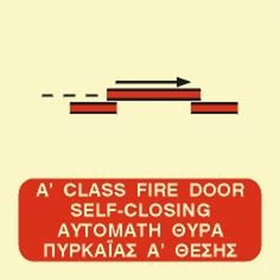 Εικόνα από A CLASS SELF-CLOSING SLIDING FIRE DOOR SIGN 15x15