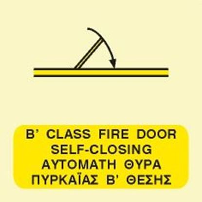 Picture of B-CLASS SELF-CLOSING FIRE DOOR SIGN 15x15
