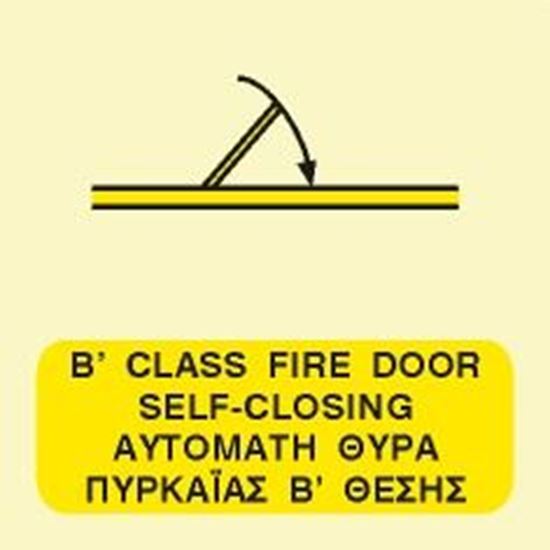 Picture of B-CLASS SELF-CLOSING FIRE DOOR SIGN 15x15