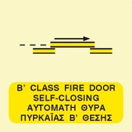 Picture of B-CLASS SLIDING SELF-CLOSING FIRE DOOR SIGN 15x15