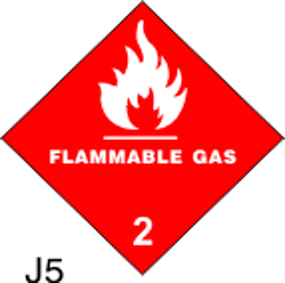 Εικόνα της Flammable Gas 10x10 - IMO 2.1