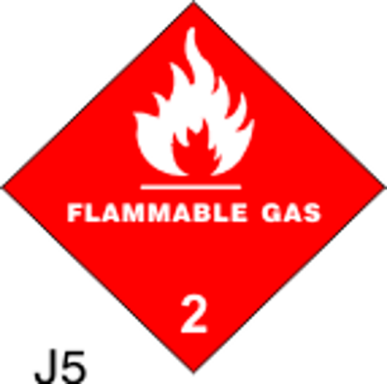 Εικόνα της Flammable Gas 10x10 - IMO 2.1