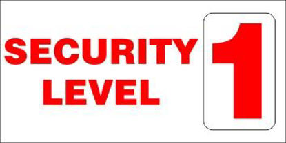 Picture of SECURITY LEVEL 1  15x30