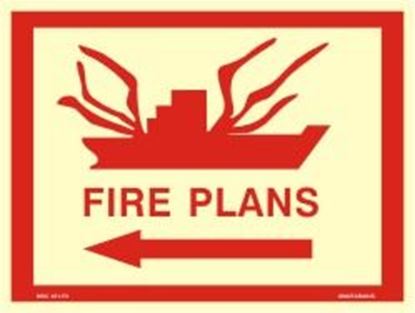 Εικόνα της FIRE PLANS-LEFT ARROW SIGN 30x40