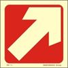Picture of ARROW DIAGONAL SIGN  7,5x7,5  RED