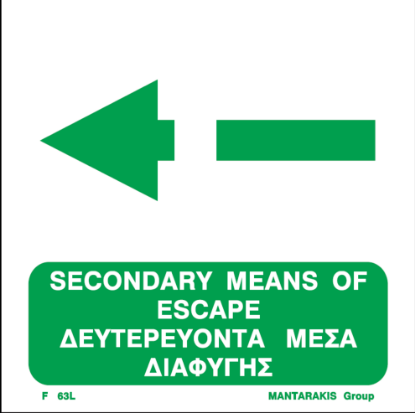 Εικόνα της SECONDARY MEANS OF ESCAPE LEFT 15X15