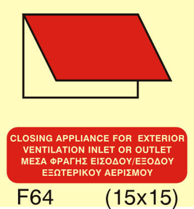 Picture of Closing Appliance for Exterior Ventilation Inlet or Outlet 15x15