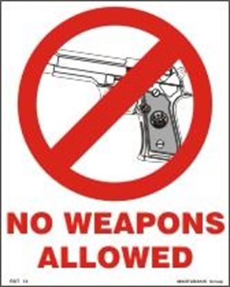 Picture of NO WEAPONS ALLOWED 20x25