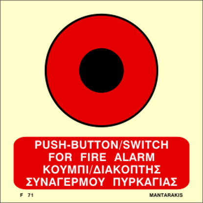 Εικόνα της Push Button/Switch for Fire Alarm 15x15