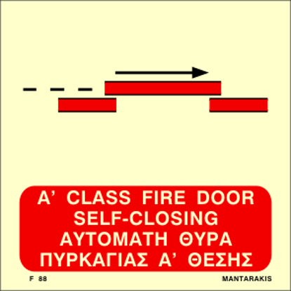 Picture of A Class Self-Closing Sliding Fire Door 15x15