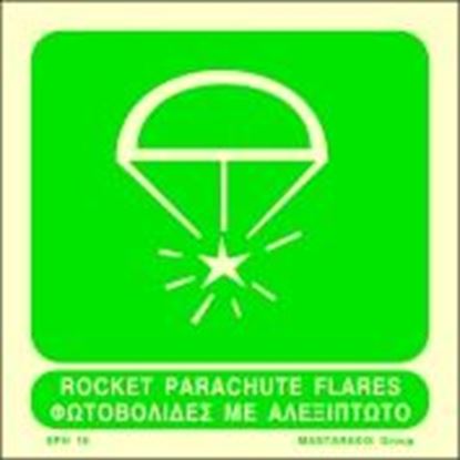 Picture of ROCKET PARACHUTE FLARES SIGN 15X15
