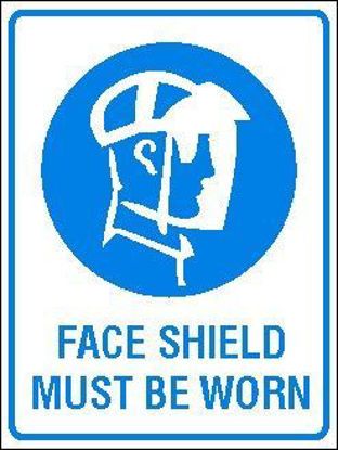 Picture of Helmet with Face Shield must be Worn 20x15