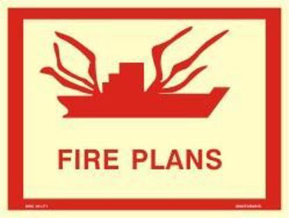 Εικόνα της Fire Plans Sign 30x40