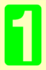 Picture of Photoluminesent Safety Sign  30x15 Νο. 0-9