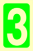 Picture of Photoluminesent Safety Sign  30x15 Νο. 0-9
