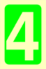Picture of Photoluminesent Safety Sign  30x15 Νο. 0-9