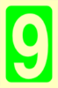 Picture of Photoluminesent Safety Sign  30x15 Νο. 0-9
