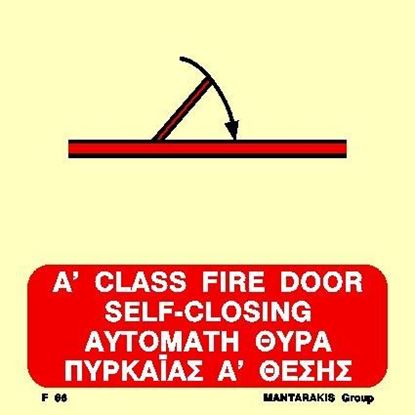 Picture of A CLASS SELF-CLOSING FIRE DOOR SIGN 15x15