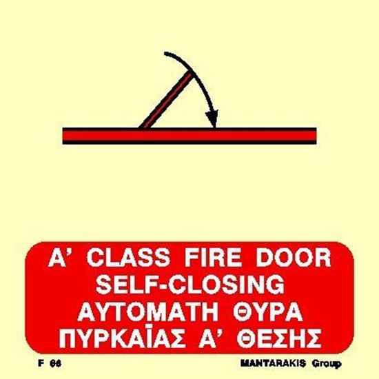 Εικόνα από A CLASS SELF-CLOSING FIRE DOOR SIGN 15x15