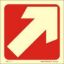 Picture of ARROW DIAGONAL SIGN 7.5x7.5 RED