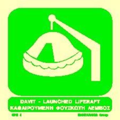 Picture of DAVIT-LAUNCHED LIFERAFT SIGN 15X15