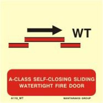 Picture of A-Class Self-Closing Sliding Watertight Fire Door 15x15
