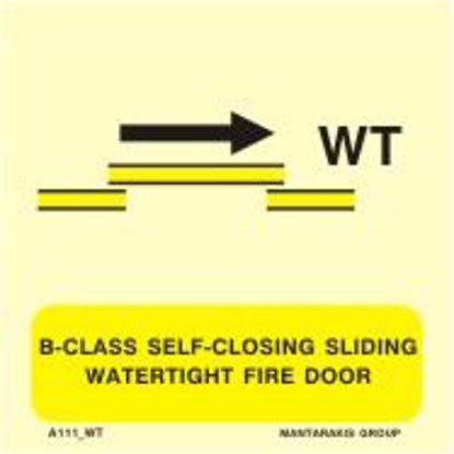 Picture of B-Class Self-Closing Sliding Watertight Fire Door 15x15