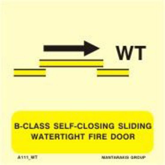 Picture of B-Class Self-Closing Sliding Watertight Fire Door 15x15