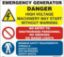 Εικόνα της Emergency Generator Sign 30x28