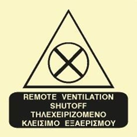 Picture of REMOTE VENTILATION SHUTOFF SIGN 15x15