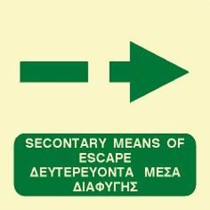Picture of SECONDARY MEANS OF ESCAPE SIGN 15x15