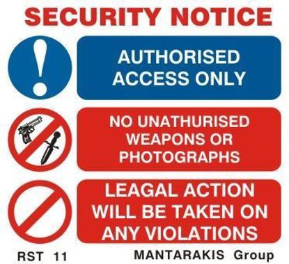 Picture of Security Notice 20x18