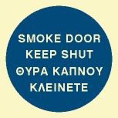 Εικόνα της Smoke Door Keep Shut (Blue) 10x10