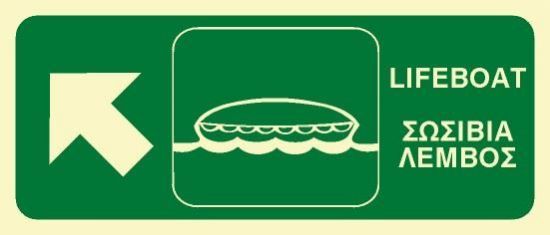 Picture of LifeBoat Up Diagonal Left 15x35