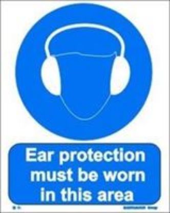Picture of Ear Protection must be worn in this area  20x25